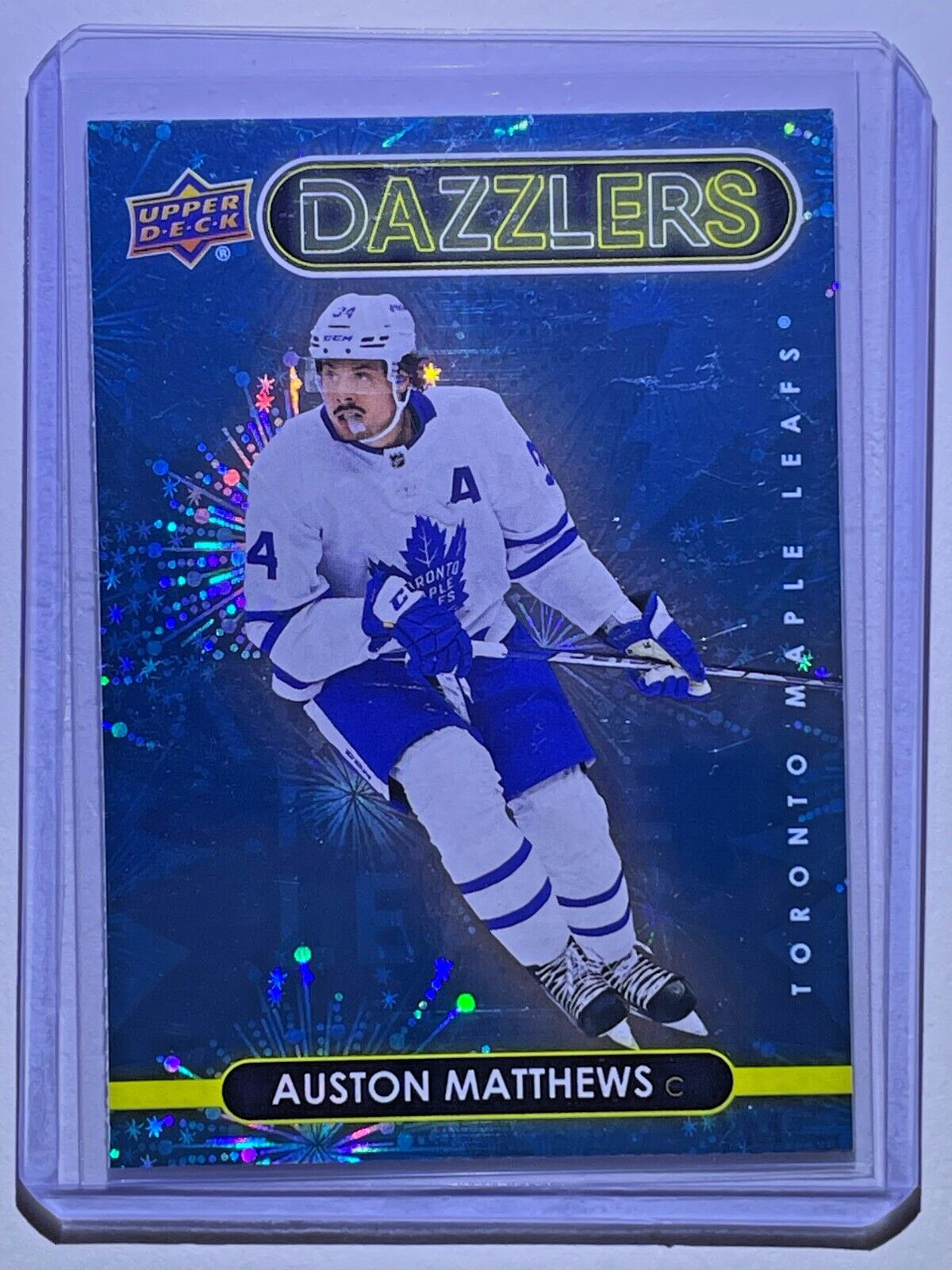 2021-22 Upper Deck Series 2 Auston Matthews BLUE Dazzlers #DZ-93 Maple Leafs SP