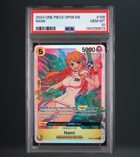 Nami 106 One Piece Op08-Two Legends One Piece PSA 10