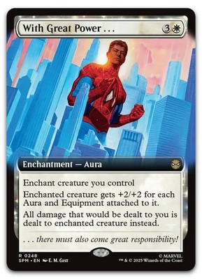 With Great Power... (Extended Art) #248 (NM) Spider-Man SPM Magic MTG