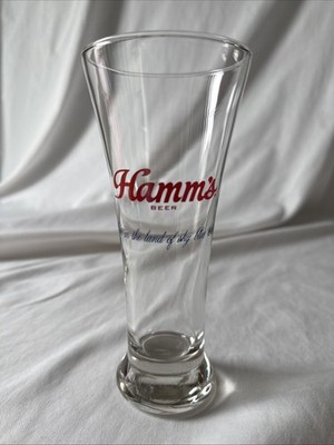 Hamm s 10 Oz Pilsner Beer Glass Vintage Barware 7.25  Land Of Sky Blue Waters