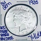 1935 P BU UNCIRCULATED SILVER PEACE DOLLAR AUTHENTIC U.S.MINT RARE KEY DATE 7466