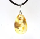 Yellow Baltic Amber Pendant with Sterling Silver 925