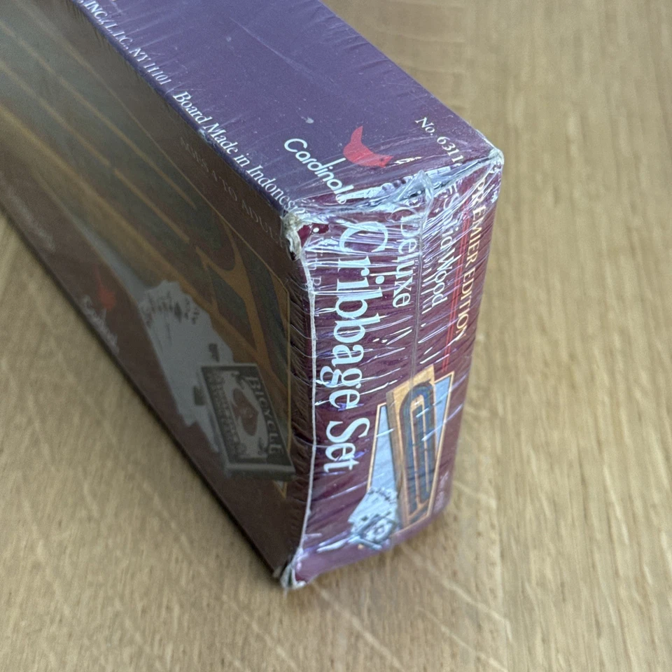 Premier Edition Deluxe Solid Wood Cribbage Set Board Game Cardinal Ind. 1993 New - Image 4 of 4