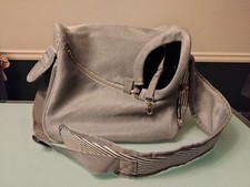 PetAmi Pet Sling Carrier - Grey, Black and White Striped - Barely Used