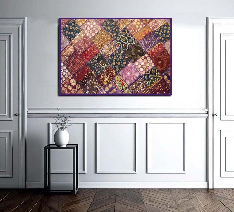 Christmas Gift Home Decor Cotton Handmade Patchwork Wall HangingThrow Tapestry