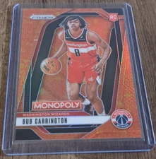 2024-25 Panini Prizm NBA Monopoly Bub Carrington RC Orange Icons /1499
