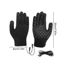 Heated Gloves Electric Rechargeable Battery Hand Warm Windproof Thermal Winter