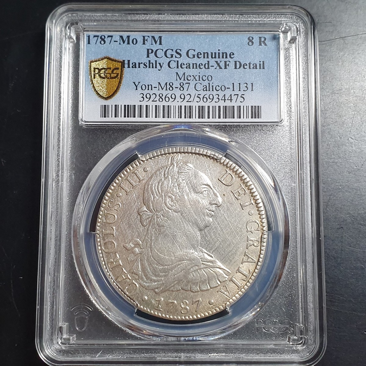 Mexico Spanish Colonial 8 Reales Carol Carolus III 1787 Mo