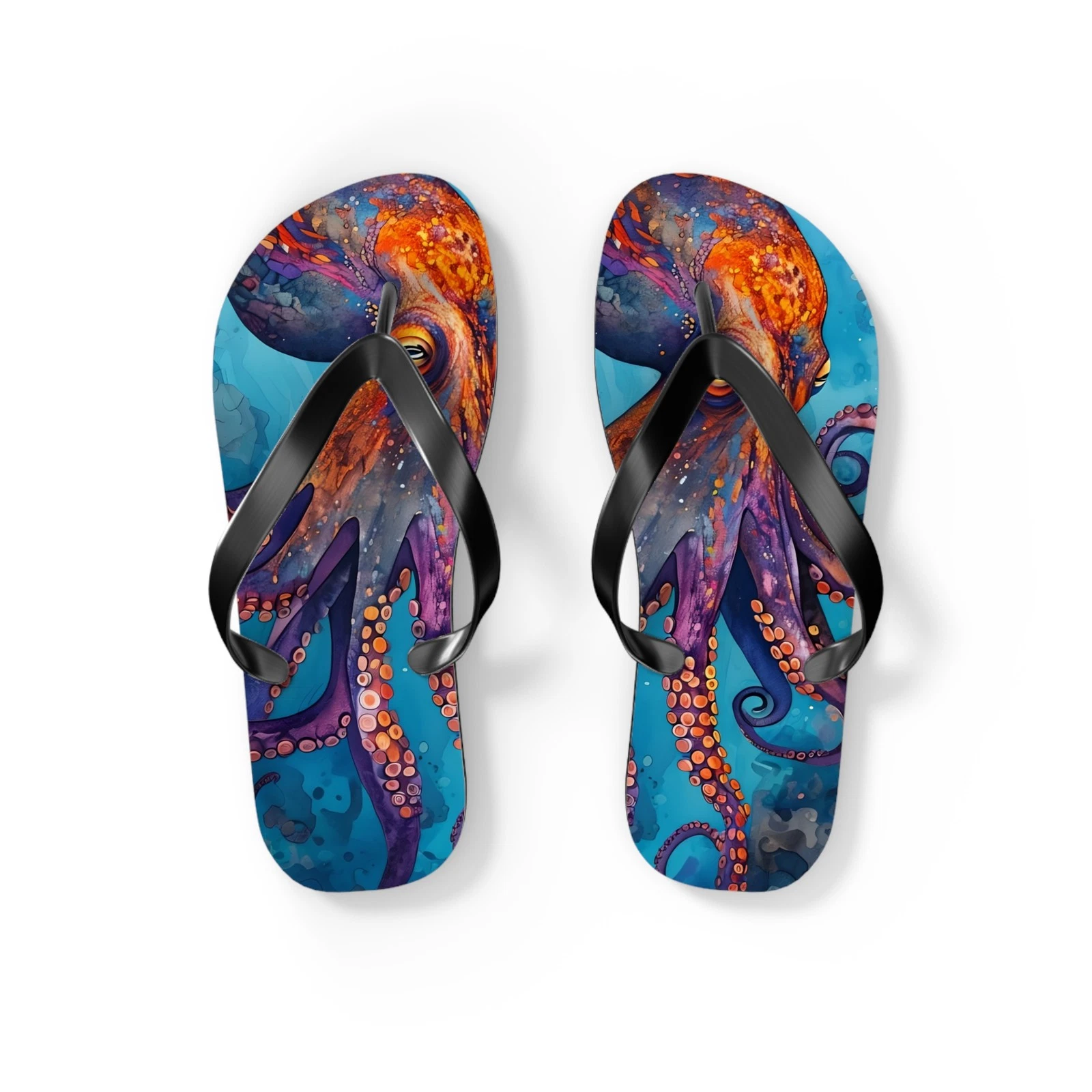 Colorful Octopus Flip Flops | Beach, Ocean, Tropical Sandals
Opens in a new window or tab