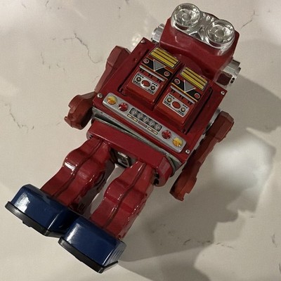 S.J.M. Rotate-O-Matic Super Astronaut Battery Operated Robot Toy w/ Box 1970