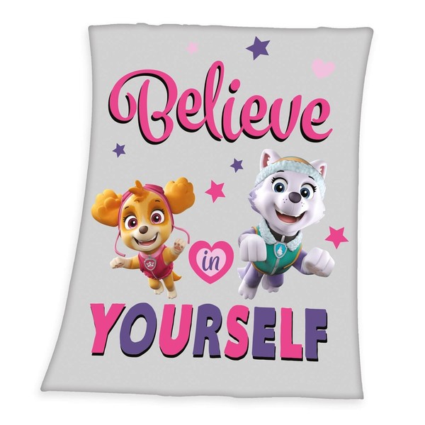 "Paw Patrol \"Skye & Everest\" Fleecedecke Kuscheldecke Schmusedecke Decke 130X160"-image