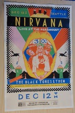 Nirvana 30th Anniversary Poster Seattle 2021 Concert w/ The Black Tones & Them