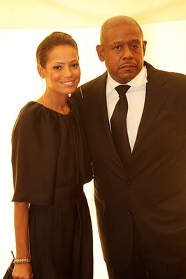 Actor Forest Whitaker his wife Keisha at dinner in honour of Nelso- Old Photo