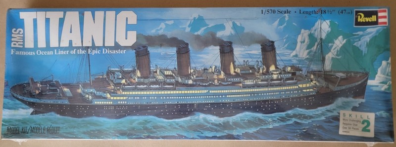 Vintage Revell RMS Titanic Model Kit 1/570 Scale Unassembled 1976 NEW SEALED BOX