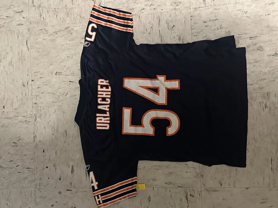 Camiseta deportiva de los Chicago Bears Youth M Brian Urlacher #54 10/12 Reebok NFL malla en el campo Foto 2 de 3