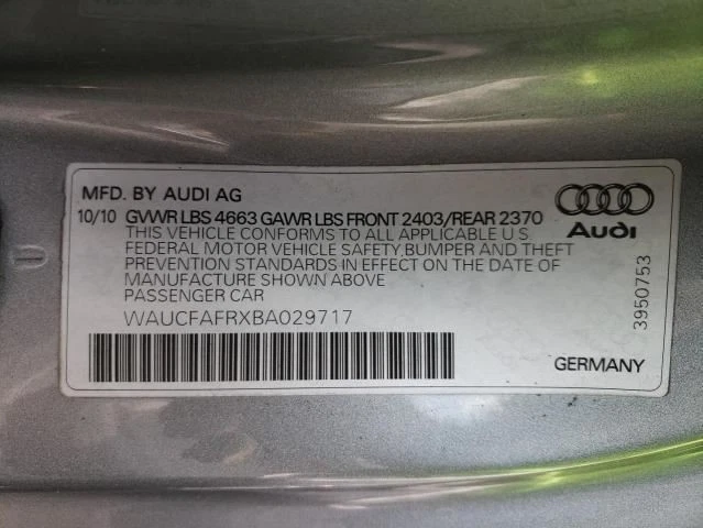 Speedometer Cluster US Market Monochrome Opt 9Q2 Fits 10-12 AUDI A5 125816 - Изображение 3 из 4