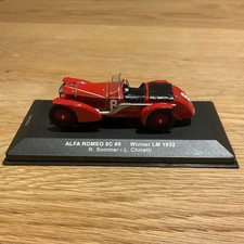 Ixo Lm1932 Alfa Romeo 8c 8 Le Mans 1932 Winner 143 Diecast Red Stand