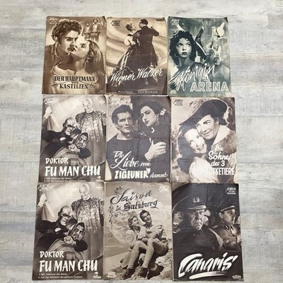 VINTAGE 9x Das Neue Filmprogramm Hefte DLF, Warner Bros 