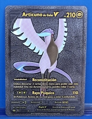 Pokemon Card Spanish Articuno de Galar V 058/198 PS210 Color Black