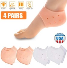 8  Silicone Heel Protectors Breathable Heel Gel Heel Cushions Pads Cracked Heel