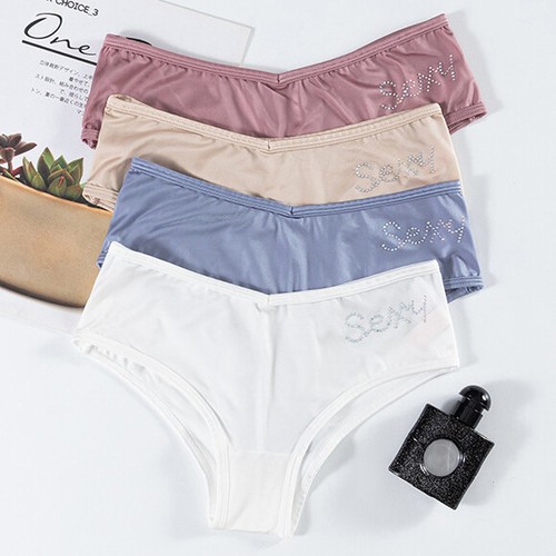 5 Pack Lot Womens Silky Satin Panties Sexy Underwear Thong Lingerie Ladies Brief - Picture 3 of 14