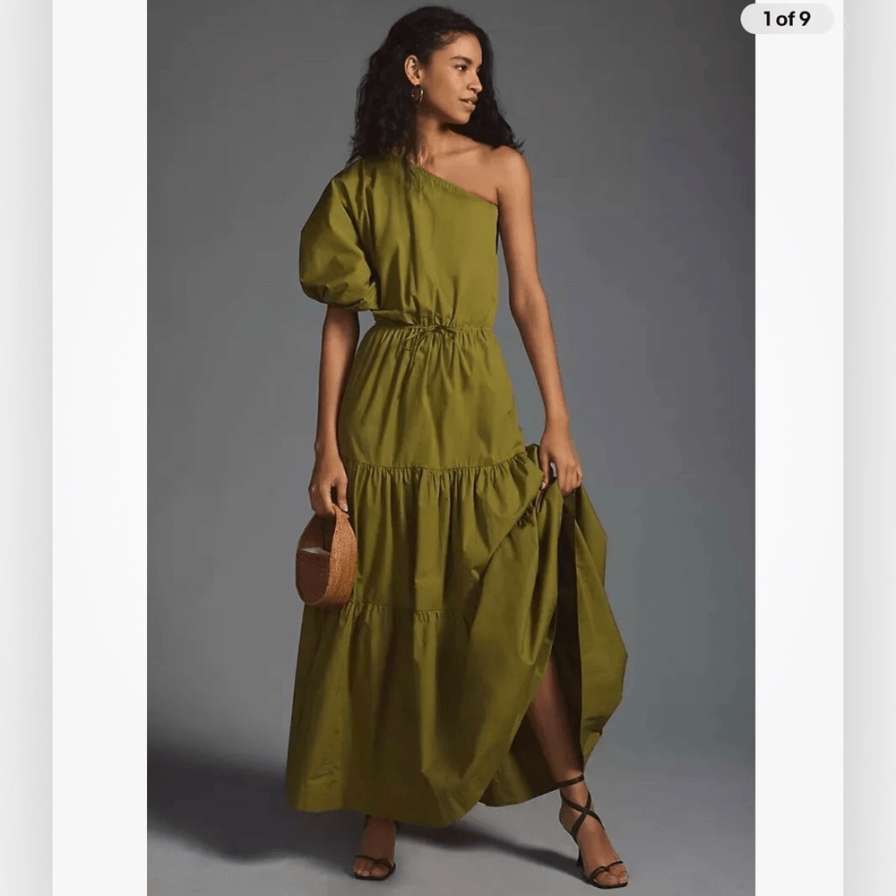 Anthropologie S/W/F Tiered One-Shoulder Maxi Dress Size XSP. B27 | eBay