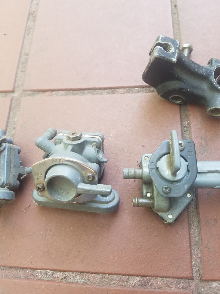 4 Vintage Japan Taiyo Giken Motorcycle Fuel Line Petcocks- Very