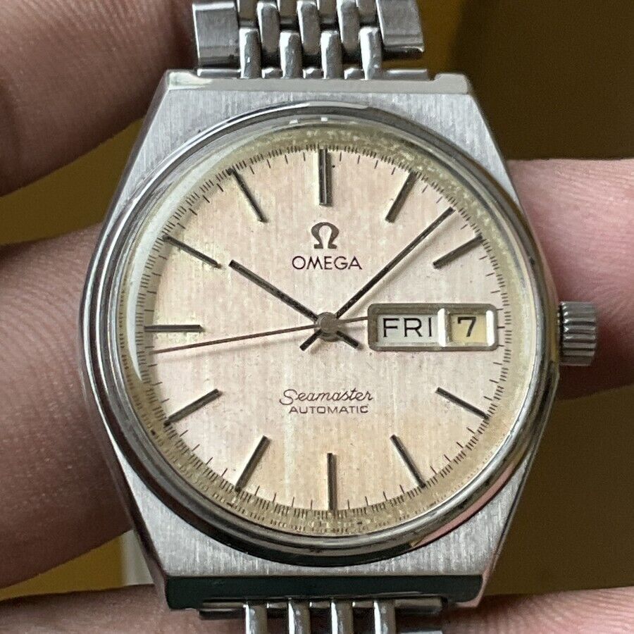 Vintage 1970s Omega Seamaster 1020 Automatic Day Date Men's Watch