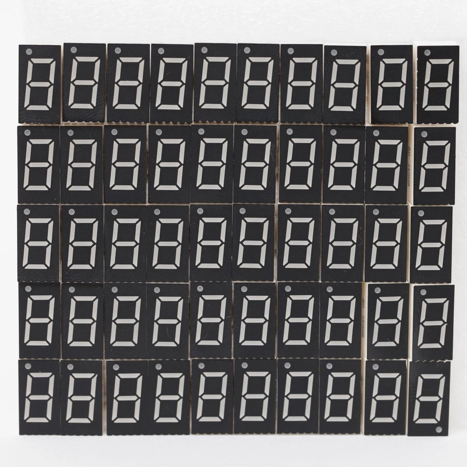 50pcs Red 0.358" 7 Segment Numeric LED Display Common Anode 10 Pin - Image 3 of 4