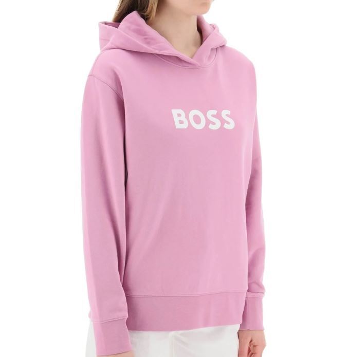 HUGO BOSS Damen Hoodie Sweatshirt Sweater mit Kapuze rosa Gr S
