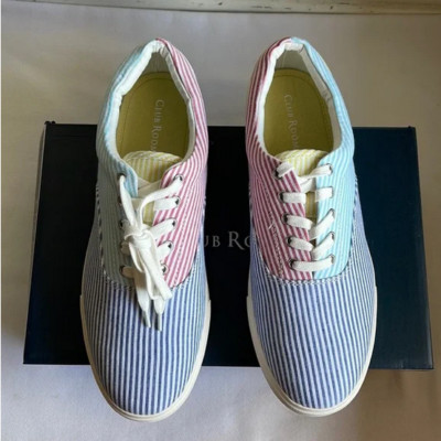 CLUB ROOM  LANCE MEN'S SNEAKERS COLOR BLUE STRIPE SIZE 9.5M NIB