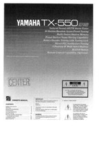 Yamaha TX-550 Tuner Owners Manual