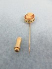 Vintage Gold Tone Stick Lapel Pins - Butterfly, Pearl Apple, Carved Shell Cameo — photo 10