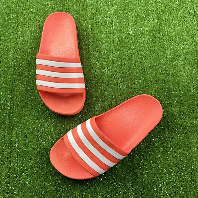 Adidas Women's Sz Shock Red Cloud White Cloudfoam Adilette