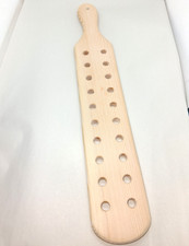 Wooden Spanking Paddle Unfinished With Holes 18 Inch long, 3 Inch X 1/2 Inch New