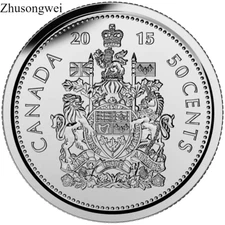 2015 Canada 50 cents single coin from Mint Wrap Roll —Free shipping