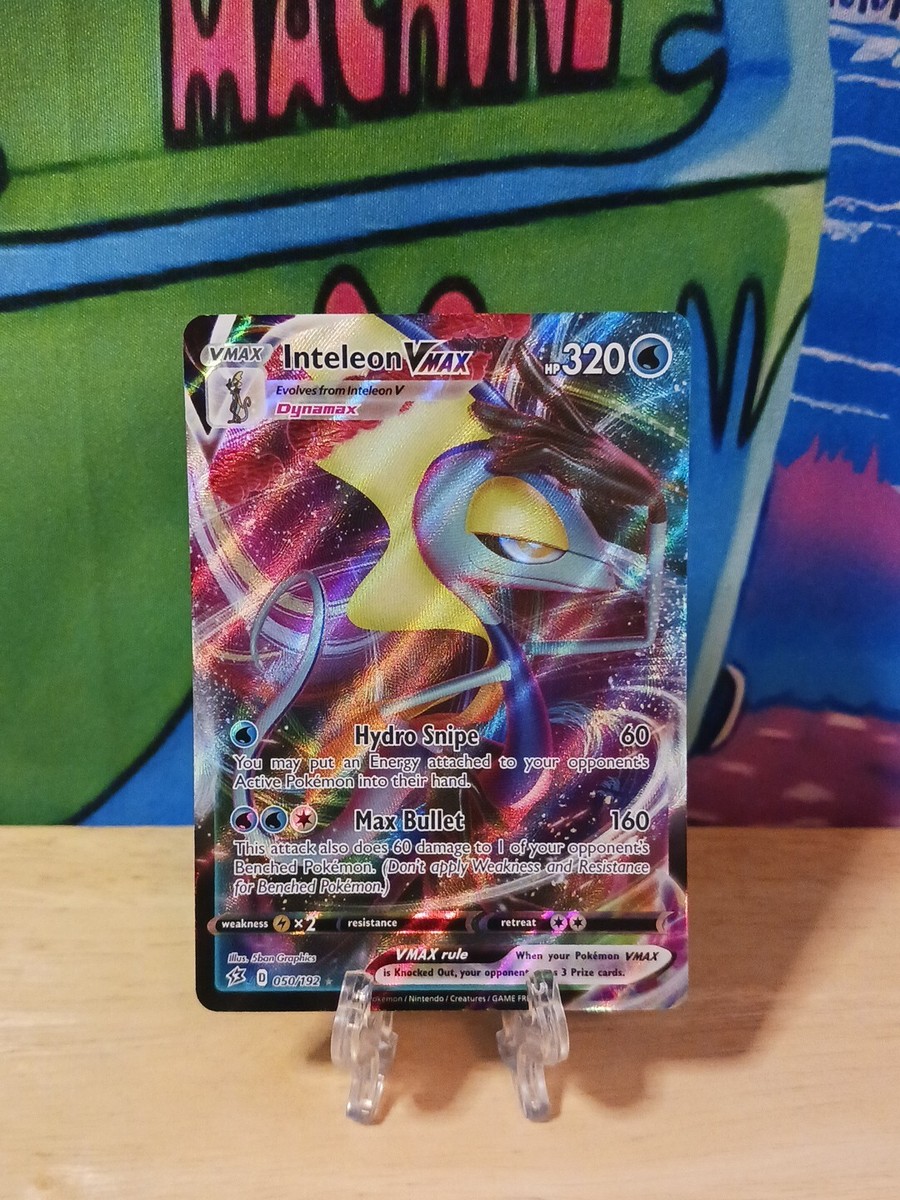 what pokemon set has 192 cards Inteleon VMAX 050/192 NM Ultra Rare Rebel Clash Pokemon Card 50/192 NM/M