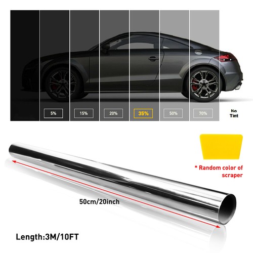 20"x300cm Uncut Roll Window Mirror Silver Chrome Tint Film Car Home Office Glass - Picture 5 of 12