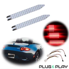Red Full LED Sequential Side Blinker Signal Lights Set For 2016-up Mazda MX-5 ND