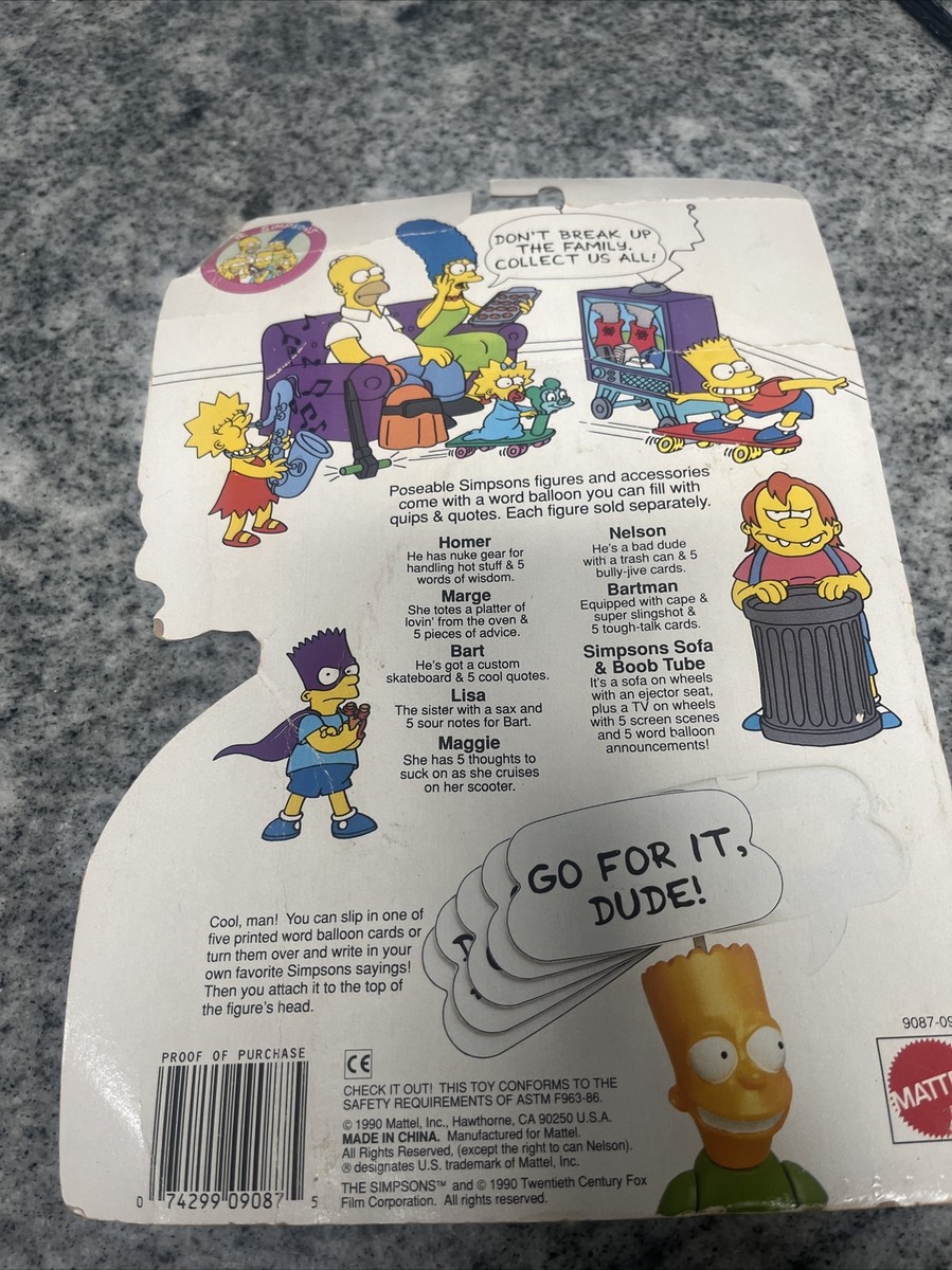 NEW - Simpsons Marge Simpson Figure Mattel 1990 MOC Yummy