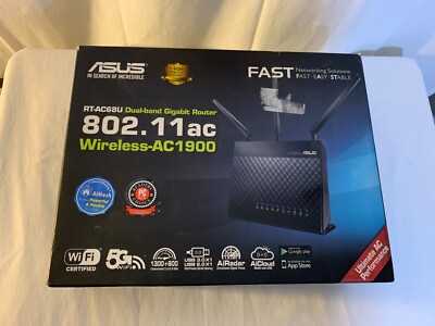ASUS AC1900 WiFi Gaming Router RT-AC68U Dual Band Gigibit Wireless Router -Black