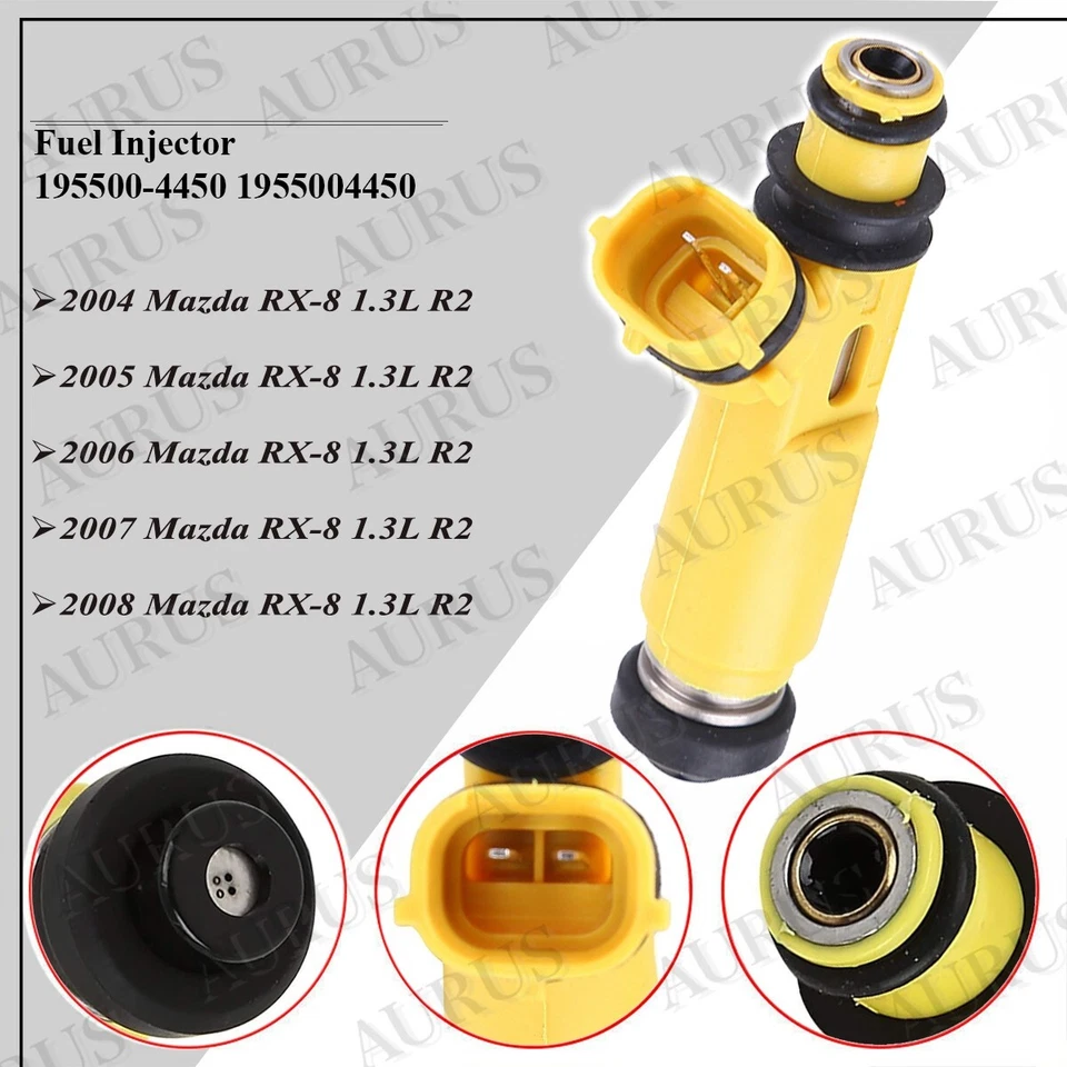 4 оригинальные топливные форсунки DENSO для Mazda RX-8 1,3 л R2 RX8 2004 2005 2006 2007 2008 годов выпуска - Изображение 2 из 4