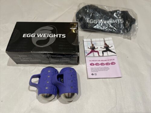 Egg Weights Cardio Max 3.0 lb Set with Case Weighted Yoga Dumbbell Boxing Purple - Picture 1 of 3