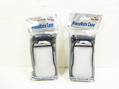 2 Vintage Phonemate Cell Phone Cases Treo T600 Cellular Phones with Belt Clip