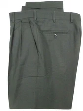 Zanella Bennett Mens Black Pleated Wool Dress Pants 36x30.5