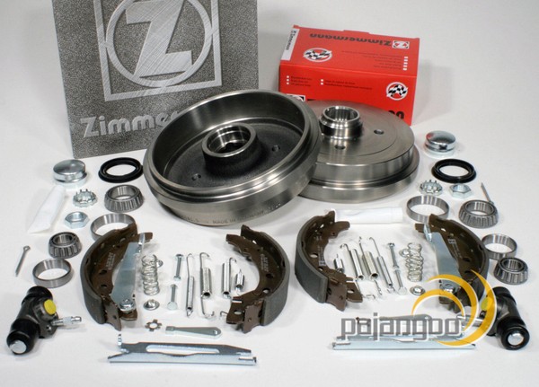 Zimmermann Bremstrommel Ø 180 Mm Backen Zylinder Radlager Hinten FüR Vw Polo 6N1-image