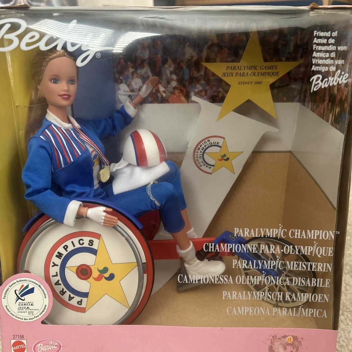 バービー　ベッキー　車椅子　1996年製　マテル　becky barbie Becky Paralympic Champion Barbie | eBay