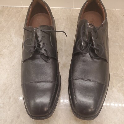 Johnston Murphy Black Sheepskin Men's Dress Shoes, Size 15 W