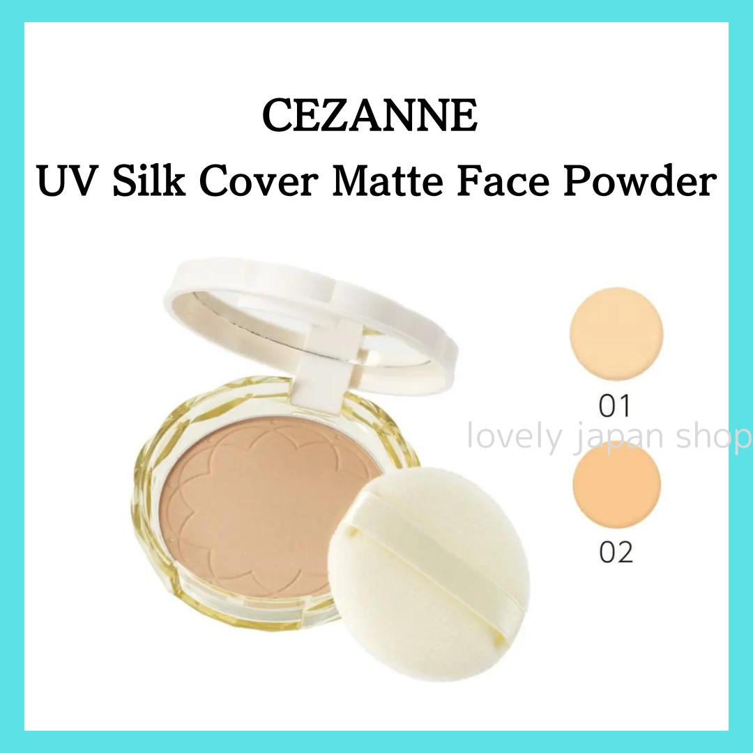 CEZANNE UV Silk Cover Face Powder Compact 10g Matte & Moist Finish