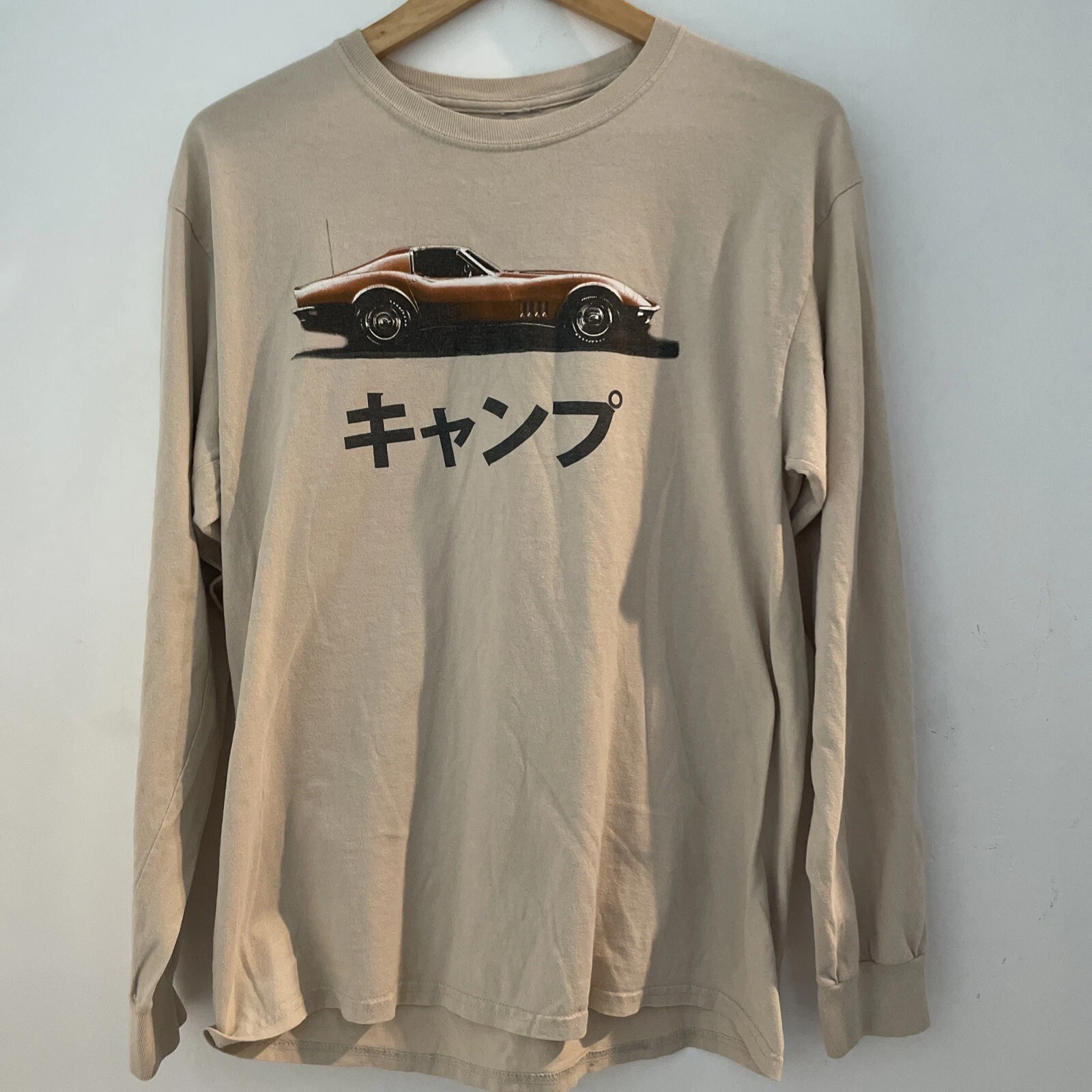 Rare Japanese STINGRAY CORVETTE T Shirt Men M Long Sleeve Graphic Print